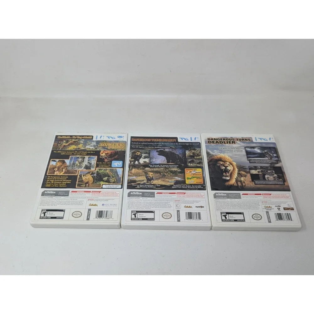 Nintendo Wii Cabela's Dangerous Hunts 2013 2011 2009 Game Lot‎ Hunting VTG